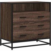 Berkfield Home Drawer Cabinet Brown Oak 70x41x70 cm Engineered Wood | Size: 70 x 41 x 70 cm