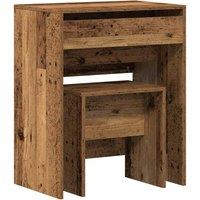 Berkfield Home Dressing Table with Mirror Old Wood Engineered Wood in Brown