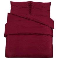 Berkfield Home Duvet Cover Set Bordeaux 200x220 cm Cotton in Red