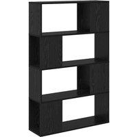 Berkfield Home Entertainment Centre Black oak Engineered wood 80 x 24 x 124 cm