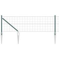 Berkfield Home Euro Fence with 13 Spike Posts 0.8x25 m Galvanised Steel Green