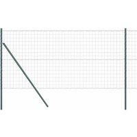 Berkfield Home Euro Fence with 7 Posts 1.4x10 m Galvanised Steel Green
