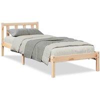 Berkfield Home Extra Long Bed Frame without Mattress 100x210 cm Solid Wood Pine in Light Tan