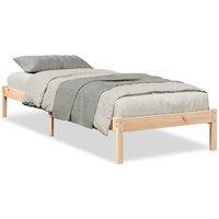 Berkfield Home Extra Long Bed Frame without Mattress 100x220 cm Solid Wood Pine in Light Tan