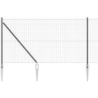 Berkfield Home Euro Fence with 7 Spike Posts 1.4x10 m Galvanised Steel Grey