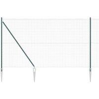 Berkfield Home Euro Fence with 7 Spike Posts 1.6x10 m Galvanised Steel Green
