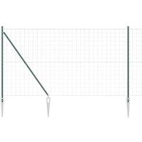 Berkfield Home Euro Fence with 7 Spike Posts 1.6x10 m Galvanised Steel Green