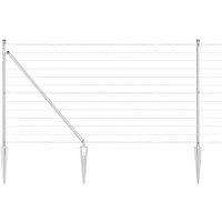 Berkfield Home Euro Fence with 7 Spike Posts 1x10 m Galvanised Steel in Silver