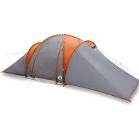Berkfield Home Family Tent Dome 6-Person Grey & Orange Waterproof