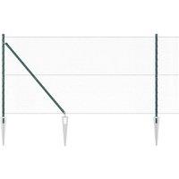 Berkfield Home Fencing Set Set of 2 Green Metal, Plastic 25 x 1.2 m Durable