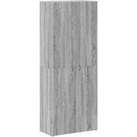 Berkfield Home File Cabinet Grey Sonoma 60x32x153 cm Engineered Wood | Size: 60 x 32 x 153 cm
