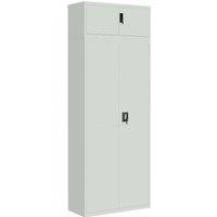 Berkfield Home File Cabinet Light Grey 90x40x240 cm Steel | Size: 90 x 40 x 240 cm