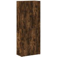Berkfield Home File Cabinet Smoked Oak 60x32x153 cm Engineered Wood in Brown | Size: 60 x 32 x 153 cm