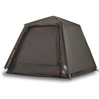 Berkfield Home Fishing Tent 4-Person Brown Quick Release