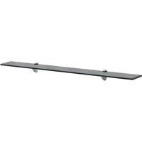 Berkfield Home Floating Shelves 2 pcs Glass 90x20 cm 8 mm in Black