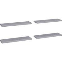 Berkfield Home Floating Wall Shelves 4 pcs Grey 90x23.5x3.8 cm MDF
