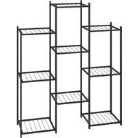 Berkfield Home Flower Stand 83x25x100 cm Black Iron | Size: 83 x 25 x 100 cm