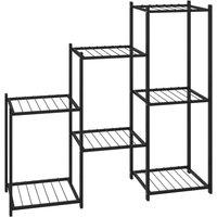 Berkfield Home Flower Stand 83x25x80 cm Black Iron | Size: 83 x 25 x 80 cm