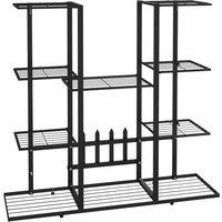 Berkfield Home Flower Stand 94.5x25x89 cm Black Iron