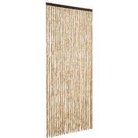 Berkfield Home Fly Curtain Beige 100x200 cm Chenille