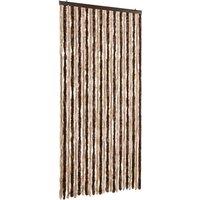 Berkfield Home Fly Curtain Beige & Light Brown 100x230 cm Chenille