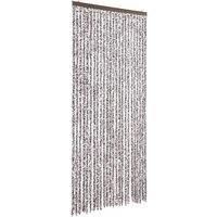 Berkfield Home Fly Curtain Brown & Beige 100x230 cm Chenille