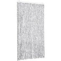 Berkfield Home Fly Curtain Light Grey & Dark Grey 100x230 cm Chenille