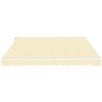 Berkfield Home Folding Awning Manual Operated 400 cm Cream in Beige