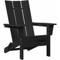 Berkfield Home Folding Adirondack Chair Black 74.5x80.5x90 cm HDPE