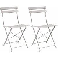 Berkfield Home Folding Garden Chairs 2 Pack Beige Steel