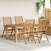 Berkfield Home Folding Garden Chairs 4 pcs Solid Acacia Wood in Brown
