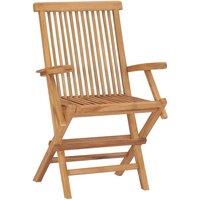 Berkfield Home Folding Garden Chairs 4 pcs Solid Teak Wood in Brown