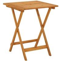 Berkfield Home Folding Garden Table 60x60x75 cm Solid Acacia Wood in Brown | Size: 60 x 60 x 75 cm