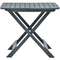 Berkfield Home Folding Garden Table Green 79x72x70 cm Plastic | Size: 79 x 72 x 70 cm