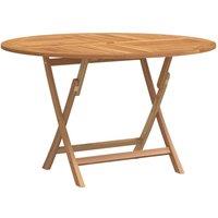 Berkfield Home Folding Garden Table 120x75 cm Solid Wood Teak in Brown