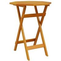 Berkfield Home Folding Garden Table 60x75 cm Solid Wood Acacia in Brown | Size: 60x75 cm