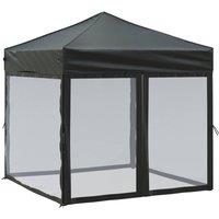 Berkfield Home Folding Party Tent with Sidewalls Black 2x2 m