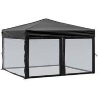 Berkfield Home Folding Party Tent with Sidewalls Black 3x3 m
