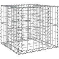 Berkfield Home Gabion Basket Silver 70x70x65 cm Galvanised Iron | Size: 70 x 70 x 65 cm