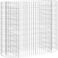 Berkfield Home Gabion Raised Bed Galvanised Iron 120x50x100 cm in Silver | Size: 120 x 50 x 100 cm