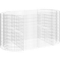Berkfield Home Gabion Raised Bed Galvanised Iron 200x100x100 cm in Silver | Size: 200 x 100 x 100 cm