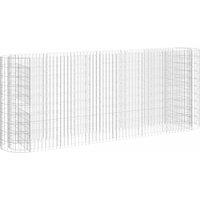 Berkfield Home Gabion Raised Bed Galvanised Iron 260x50x100 cm in Silver | Size: 260 x 50 x 100 cm
