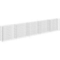 Berkfield Home Gabion Raised Bed Galvanised Steel 450x30x90 cm in Silver | Size: 450 x 30 x 90 cm
