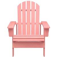 Berkfield Home Garden Adirondack Chair Solid Fir Wood Pink