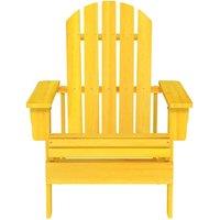Berkfield Home Garden Adirondack Chair Solid Fir Wood Yellow
