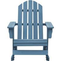 Berkfield Home Garden Adirondack Rocking Chair Solid Fir Wood Blue