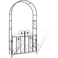 Berkfield Home Garden Arch Door in Black