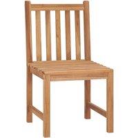 Berkfield Home Garden Chairs 2 pcs Solid Teak Wood in Brown