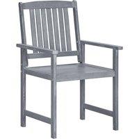 Berkfield Home Garden Chairs 8 pcs Solid Acacia Wood Grey