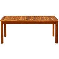 Berkfield Home Garden Coffee Table 110x60x45 cm Solid Acacia Wood in Brown | Size: 110 x 60 x 45 cm